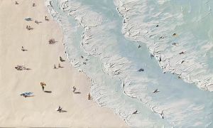"5-7 Foot Onshore – Beach Bondi (20.6.19) – Plein Air"